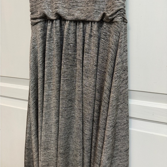 Maeve Anthropologie Tamera Silver Surplice Stretch Midi Women's Dress Size XS - Picture 6 of 7